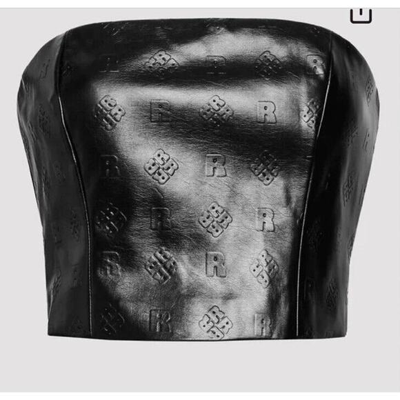 $160 ROTATE BIRGER CHRISTENSEN Women's Black Emili Strapless Top Size 32/ US 2 - Picture 1 of 4